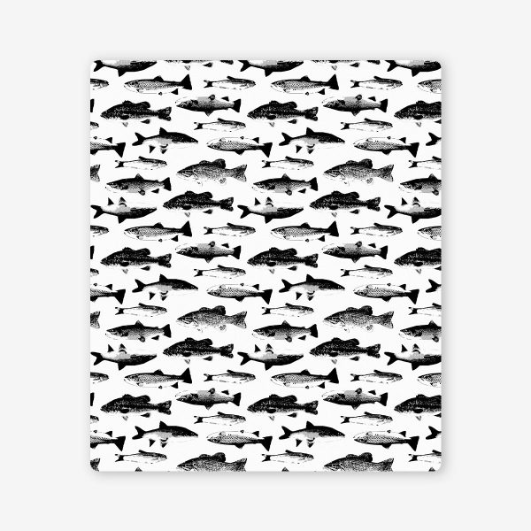 Fish Stamps Two Player Mat Cheap