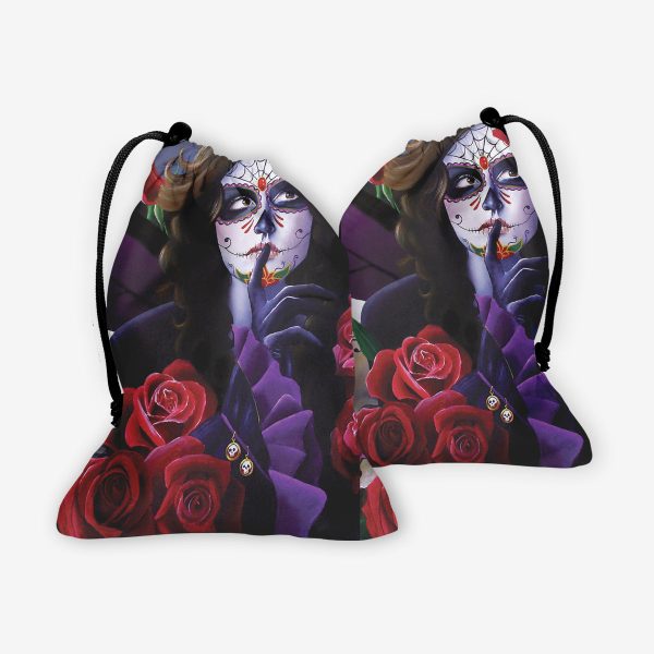 Sugar Skull Rose Garden Dice Bag Discount