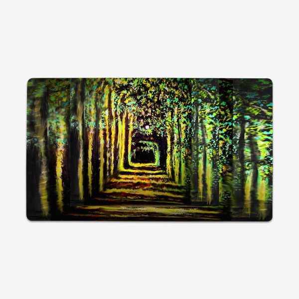 Yellow Maze Thin Desk Mat Cheap