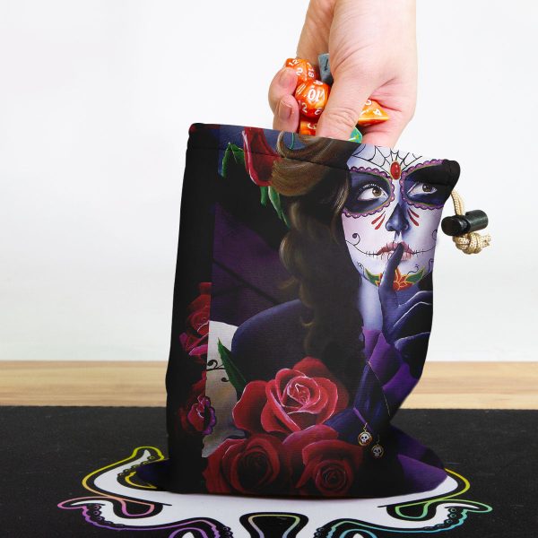 Sugar Skull Rose Garden Dice Bag Discount - Image 5