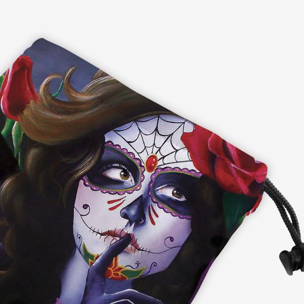 Sugar Skull Rose Garden Dice Bag Discount - Image 3