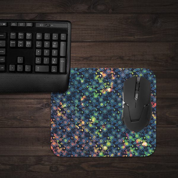 Black Flora Mousepad For Cheap - Image 3