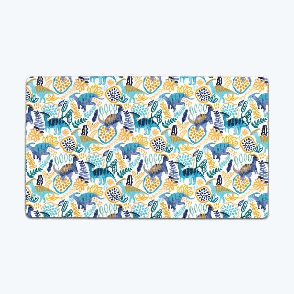 Gouache Parasaurolophuses Thin Desk Mat For Sale