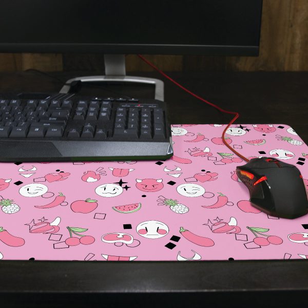 Flirty Emoji Pattern Thin Desk Mat Online Sale - Image 3