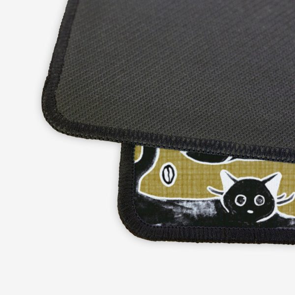 Gouache Black Cats & Coffee Extended Mousepad Online - Image 4