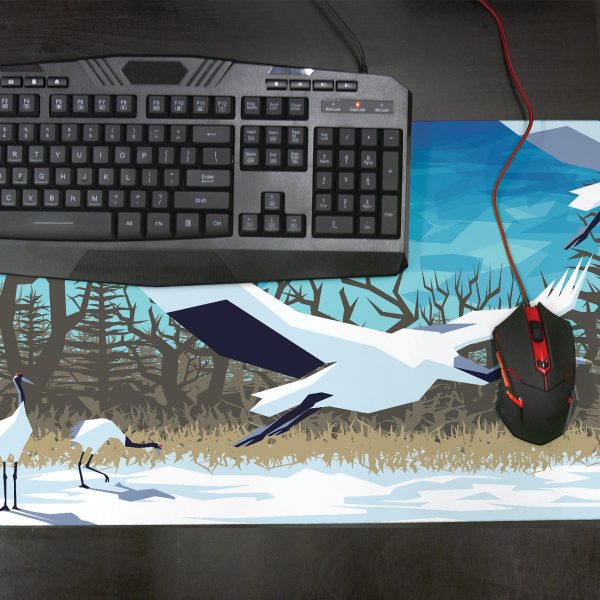 Red Crowned Cranes Thin Desk Mat Fashion - Image 2