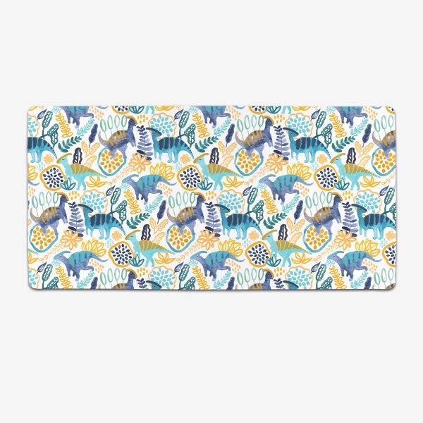 Gouache Parasaurolophuses Extended Mousepad For Cheap - Image 4