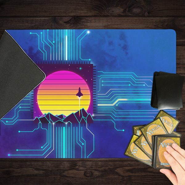 Synthwave Space Reactor Circuit Playmat Cheap - Image 5
