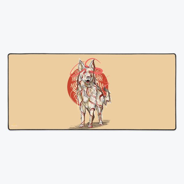 Sketched Pup Large Extended Mousepad Hot on Sale