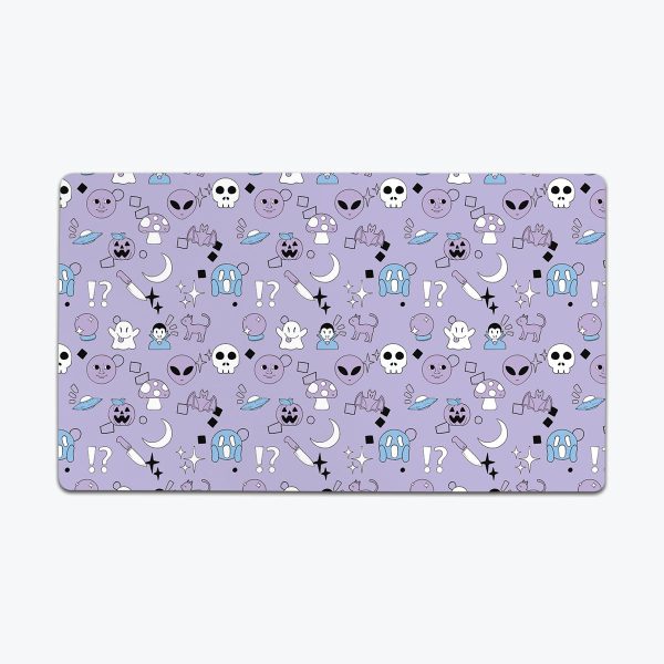 Spooky Emoji Pattern Thin Desk Mat Online Sale