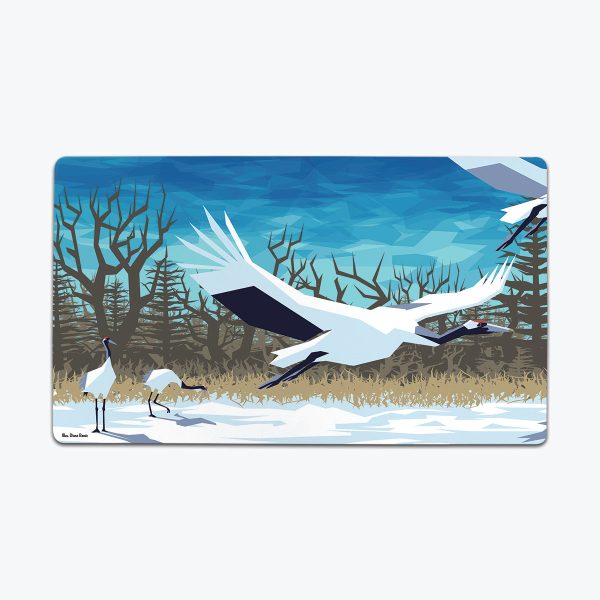 Red Crowned Cranes Thin Desk Mat Fashion