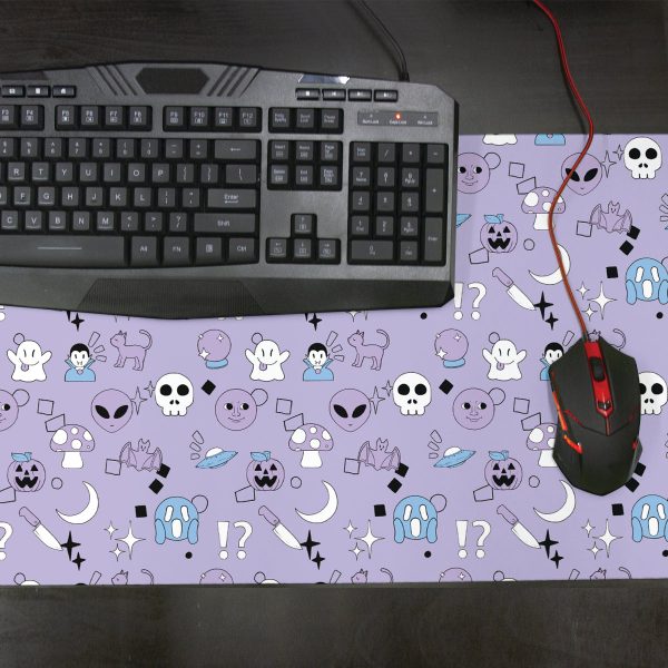 Spooky Emoji Pattern Thin Desk Mat Online Sale - Image 2