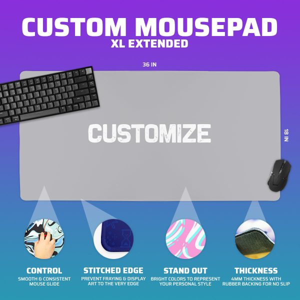 Wholesale Extended XL Mousepad (36  x 18 ) Sale - Image 4
