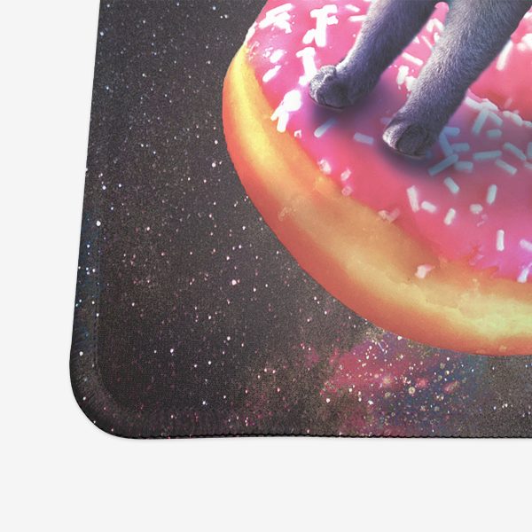 Space Cats Riding Donuts Extended Mousepad Cheap - Image 5