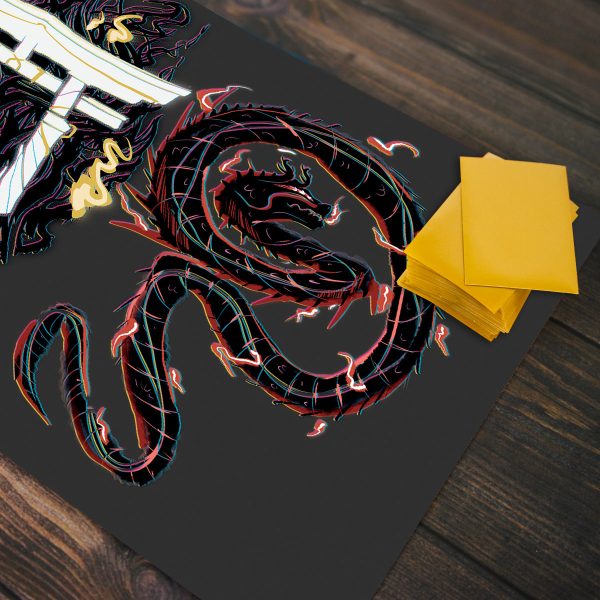 Neon Dragons Shrine Playmat For Cheap - Image 4