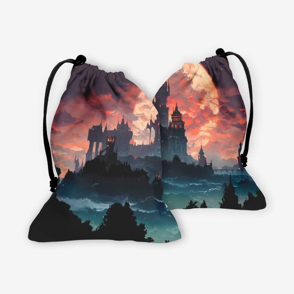 Moonlit Vampire Castle Dice Bag Hot on Sale