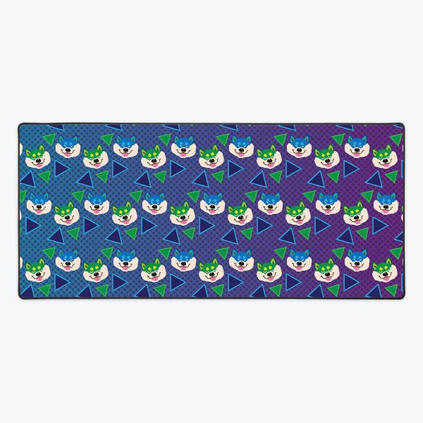 Shiba Shiba Shiba! Pattern Gradient Edition Extended Mousepad For Sale - Image 3