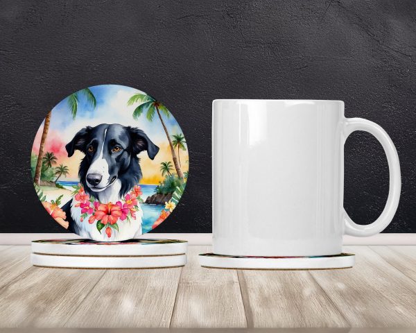 Borzoi Luau Large Sandstone Coasters Pack of 4 Online Hot Sale - Image 2