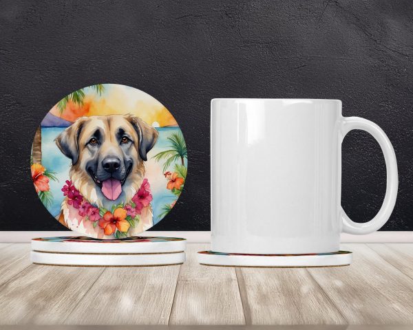 Anatolian Shepherd Luau Large Sandstone Coasters Pack of 4 For Sale - Image 2