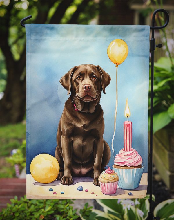 Chocolate Labrador Retriever Happy Birthday Garden Flag –  Garden Flag by Caroline s Treasures Online now - Image 3