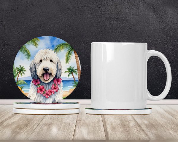 Komondor Luau Large Sandstone Coasters Pack of 4 Supply - Image 2