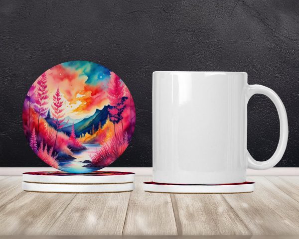 Colorful Astilbe Large Sandstone Coasters Pack of 4 For Discount - Image 2