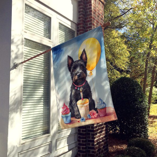 Scottish Terrier Happy Birthday House Flag For Discount - Image 2