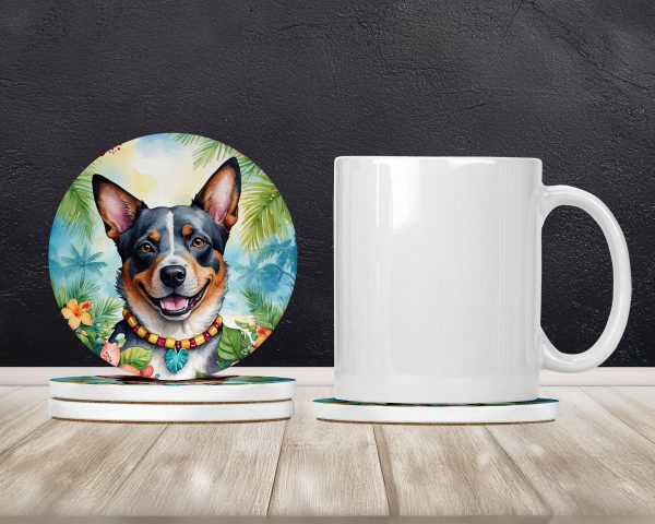 Australian Cattle Dog Luau Large Sandstone Coasters Pack of 4 Online Sale - Image 2