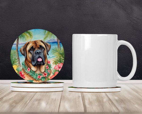 Mastiff Luau Large Sandstone Coasters Pack of 4 on Sale - Image 2
