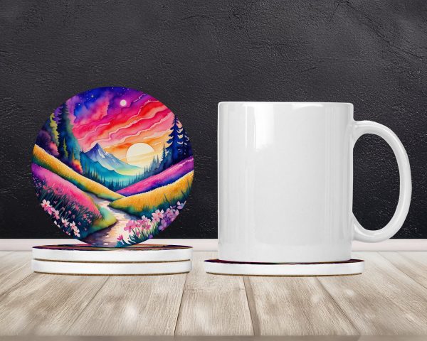 Colorful Phlox Large Sandstone Coasters Pack of 4 Online Hot Sale - Image 2