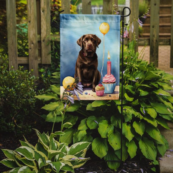 Chocolate Labrador Retriever Happy Birthday Garden Flag –  Garden Flag by Caroline s Treasures Online now - Image 2