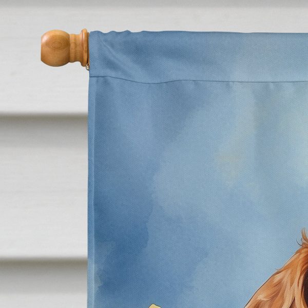 Brittany Spaniel Happy Birthday House Flag For Sale - Image 3