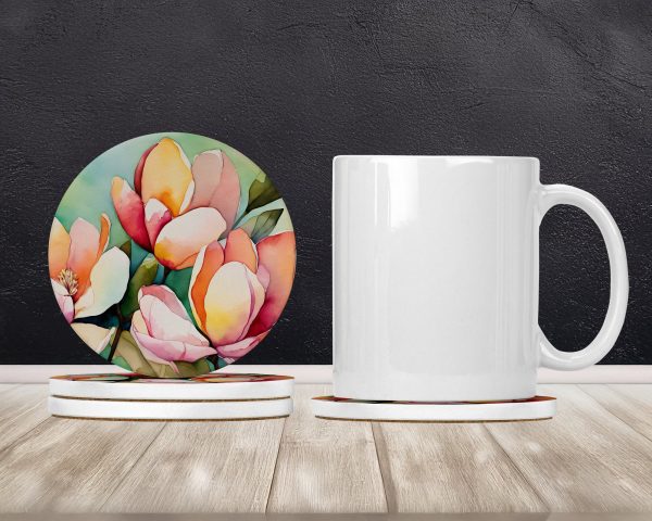 Mississippi Magnolia in Watercolor Large Sandstone Coasters Pack of 4 Fashion - Image 2