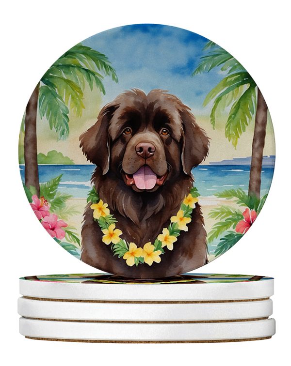 Newfoundland Luau Large Sandstone Coasters Pack of 4 Cheap