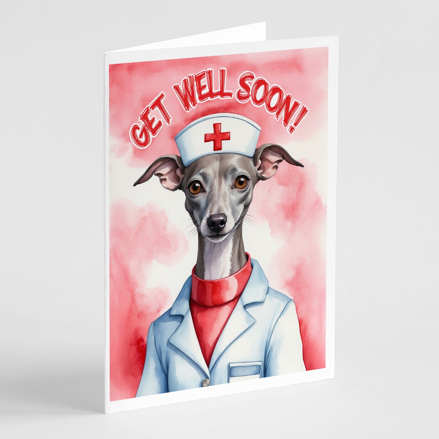 Italian Greyhound Get Well Soon Greeting Cards Pack of 8 Supply