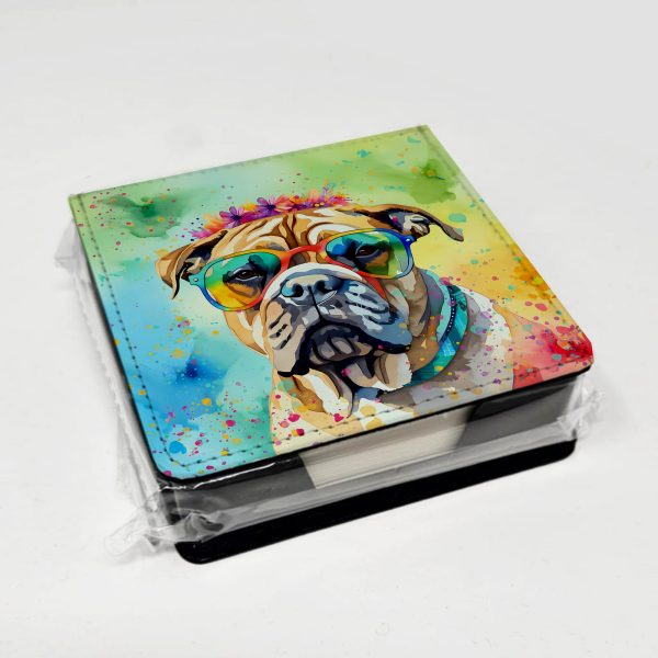 Bullmastiff Hippie Dawg PU Leather Note Paper Holder Cheap - Image 4