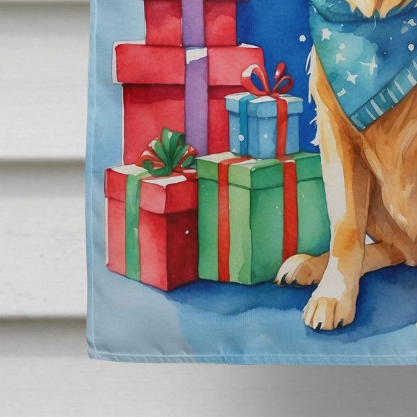 Golden Retriever Christmas Reindeer House Flag For Sale - Image 4