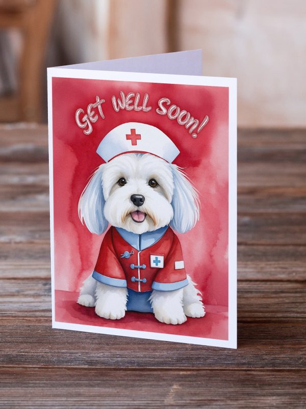 Coton De Tulear Get Well Soon Greeting Cards Pack of 8 Online Sale - Image 2