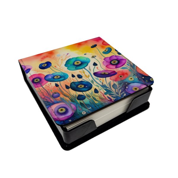 Anemones in Color PU Leather Note Paper Holder For Sale