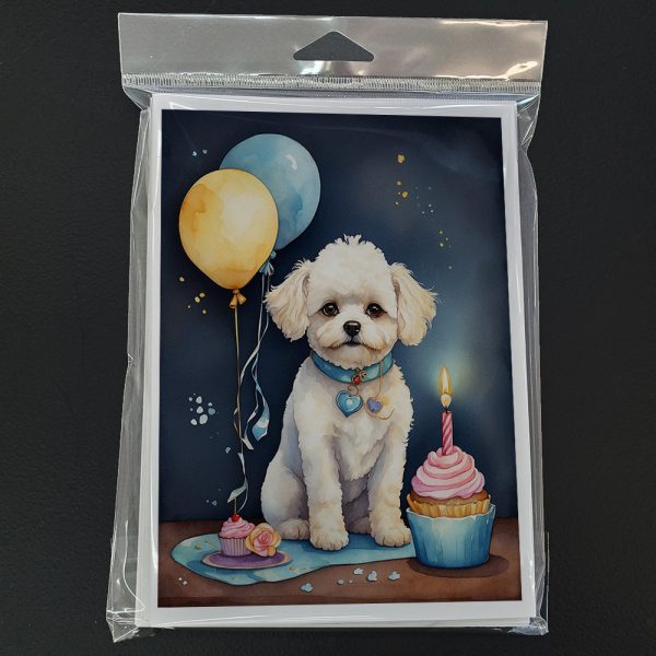 Bichon Frise Happy Birthday Greeting Cards Pack of 8 Fashion - Image 3