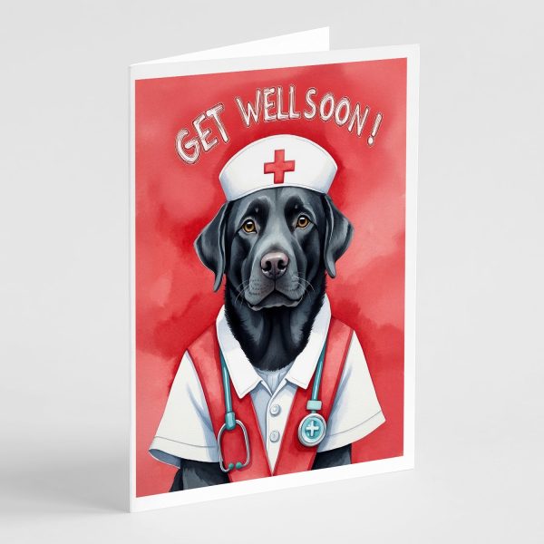 Black Labrador Retriever Get Well Soon Greeting Cards Pack of 8 Sale