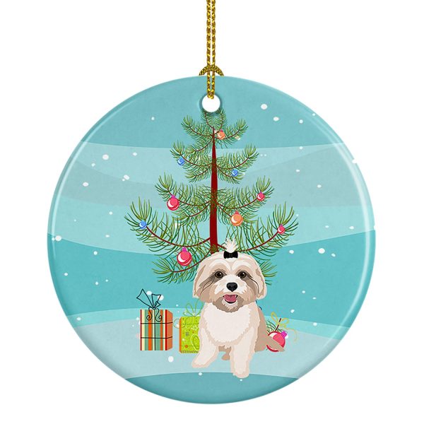 Shih-Tzu Gold #2 Christmas Ceramic Ornament Online