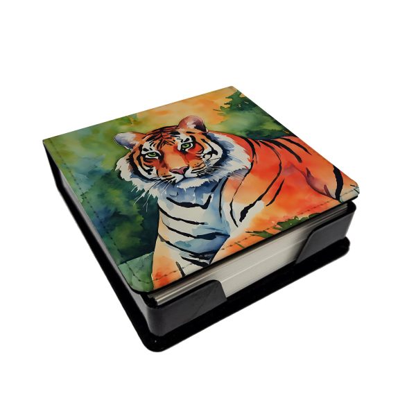 Bengal Tiger PU Leather Note Paper Holder Fashion