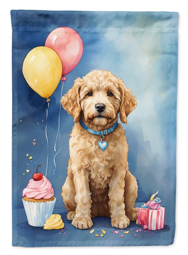 Goldendoodle Happy Birthday House Flag For Discount