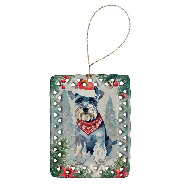 Schnauzer Christmas Porcelain Ornament on Sale
