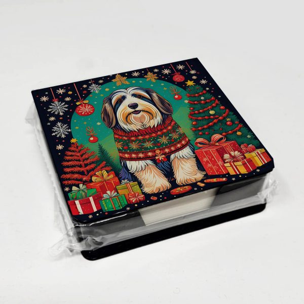 Bearded Collie Christmas PU Leather Note Paper Holder Online Hot Sale - Image 4