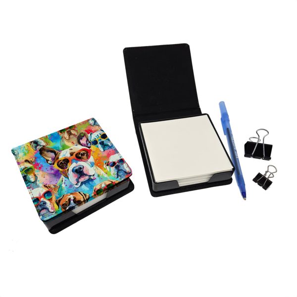 Boxer Hippie Dawg PU Leather Note Paper Holder For Sale - Image 2