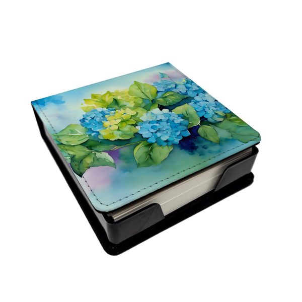 Hydrangeas in Watercolor PU Leather Note Paper Holder For Sale
