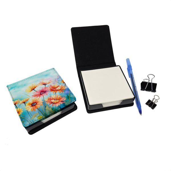 Gerbera Daisies in Watercolor PU Leather Note Paper Holder Cheap - Image 2