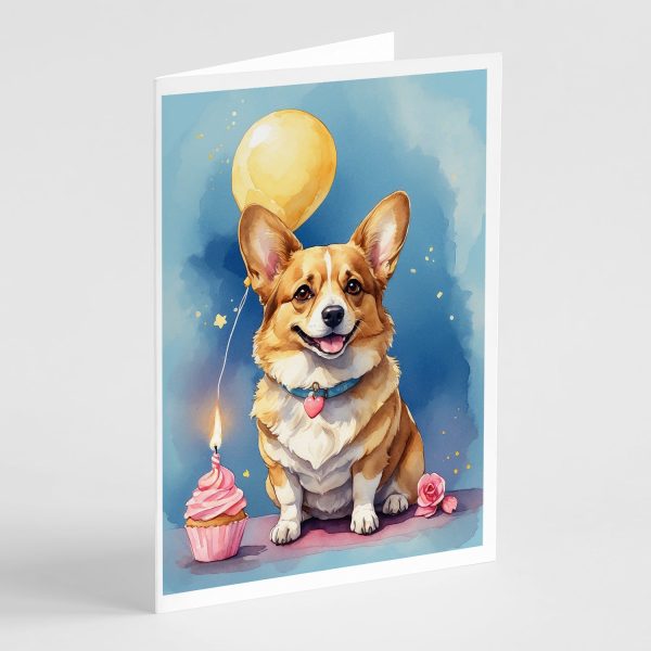 Corgi Happy Birthday Greeting Cards Pack of 8 For Discount